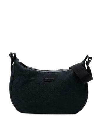 Gucci 2000-2015 GG Canvas crossbody bag - women - Canvas/Leather - One Size - Black