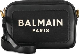 Balmain Logo Schoudertas - Dames - Schoudertassen - Zwart - ONE Size - Katoen - Tassen