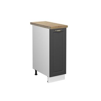 Vicco Armario De Farmacia Fame-line, Antracita-oro, 30 Cm, Et Roble