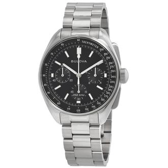 Bulova Lunar Pilot Archive Chronograph Quartz Black Dial Mens Watch 96K111