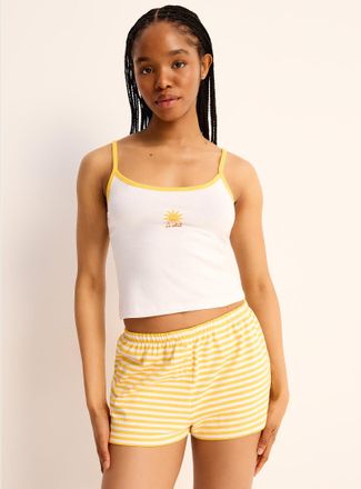 Twik Womens Ultra-comfortable three-button mini short