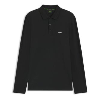 HUGO BOSS Plisy Poloshirt - Heren - Tops - Zwart - Maat: 6XL Katoen