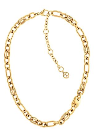 Tommy Hilfiger Womens 2780784 Ladies Necklace - Gold Stainless Steel - One Size
