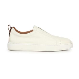 Santoni Sneakers, male, White, Size: 12 US Victory Slip-On Sneaker