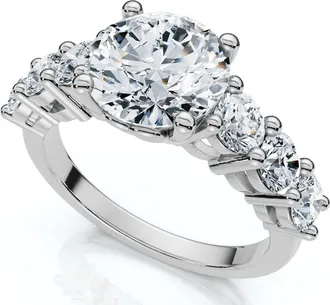 Pompeii3 Certified 3 Ct Diamond Engagement Ring 14k White Gold Lab Grown Size Selectable