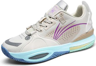 Generic Mens Low Top Basketball Shoes are Lightweight Shock-Absorbing Anti Slip Grip Outdoor Sports Training Boots Walking Shoes(Beige,3.5 UK)