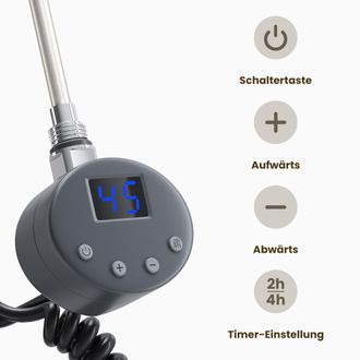 Sonni Resistenza Elettrica Per Radiatore Funzione Di Temporizzazione E Termoregolazione 1000w Adatto Per Scaldasalviette Con Protezione Contro Il Surriscald