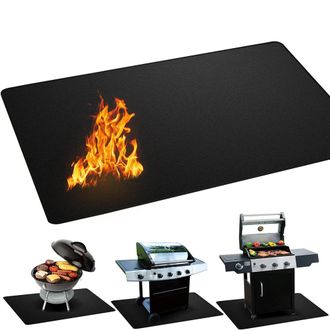 OEM Alfombrilla Para Barbacoa De 122 Cm X 76 Cm, Resistente A Altas Temperaturas, Para Chimenea Exterior, Terraza O C&eacute;sped