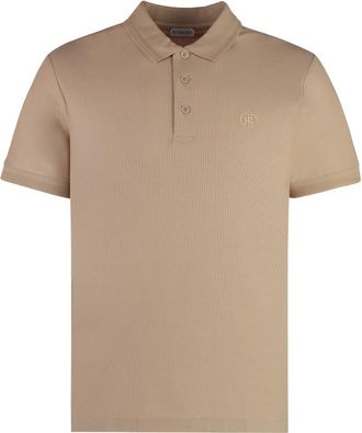 Burberry Beige Logo Shirt Collar Polo