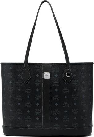 MCM New Medium Liz Shopper in Visetos in Black at Nordstrom