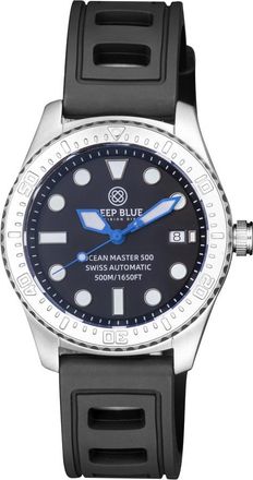 Deep Blue Ocean Master 500 Automatic Black Dial Mens 40 mm Watch OM500BLKBLURNDHR