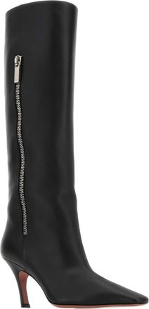 Amina Muaddi Black80mmbendedheel Stivali Boot