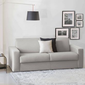 Dmora Talamo Italia - Sofa Cama Alicia, Sof&aacute; De 3 Plazas, 100% Made In Italy, Sof&aacute; De Sal&oacute;n Con Apertura Giratoria, En Tela Acolchada, Con Reposabrazos Delg