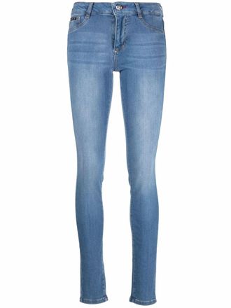 Philipp Plein high-rise skinny jeggings - Blue