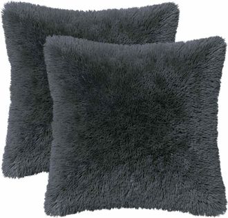vidaXL Coj&iacute;n Con Almohada Heerlen 6 Uds. Gris Antracita Fleece Pv Vidaxl