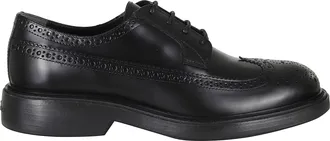 Hogan Black H704 Perforated Embellishments Leather Brogues