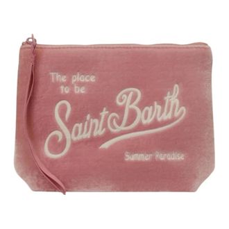 MC2 Saint Barth Clutches, female, Pink, Size: ONE SIZE Aline Velvet Clutch Bag