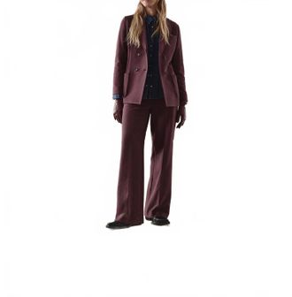 Circolo 1901 Womens Double Breasted Fleece Jacket In Chicory