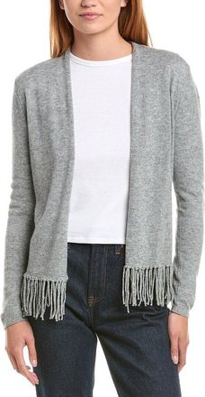 Sofiacashmere Sofiacashmere Fringe Wool & Cashmere-Blend Cardigan