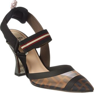 Fendi Tech Mesh Slingback Pump