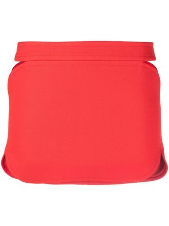 Courr&egrave;ges Minigonna con dettaglio cut-out - Rosso