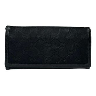 Gucci Pre-owned Wallets, unisex, Black, Size: ONE SIZE Pre-owned Canvas Wallet