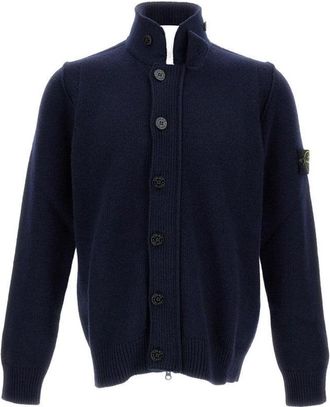 Stone Island Wool Blend Cardigan With Full Zip