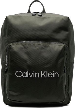 Calvin Klein logo-print backpack - men - Polyester/Polyurethane - OS - Green