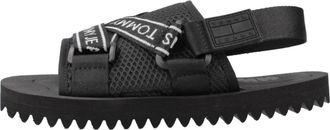 Tommy Jeans Verhoog je zomerstijl met premium sandalen - Dames - Sandalen - Zwart - 38 EU - Schoenen