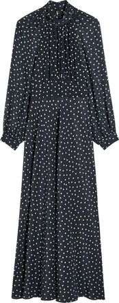 Rixo Rixo Paige Polka dot Silk Midi Dress - Navy - 16 (UK 16 / XL)