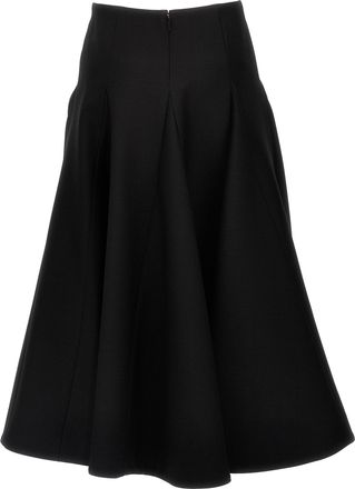 Valentino Garavani Solid Crepe Couture Skirt - Black