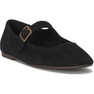 Lucky Brand Tannyr2 Mary Jane Flat in Black Torsue at Nordstrom, Size 9.5