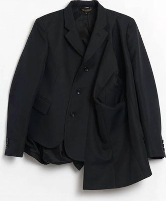Comme Des Garçons Womens Asymmetrical Blazer In Black