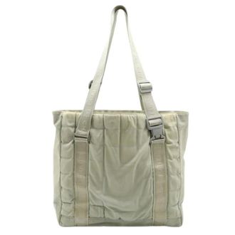 Chanel Pre-owned Tote Bags, female, Gray, Size: ONE SIZE Pre-owned Sports Line Nylon Tote Bag
