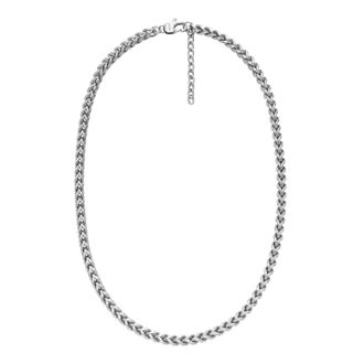 Fossil Mens Silver-Tone Chain Necklace