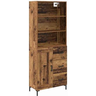 vidaXL Aparador Alto Con Caj&oacute;n Madera Vieja 69,5 X 34 X 180 Cm Vidaxl