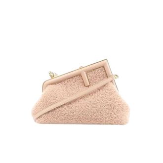 Fendi Pre-owned Clutches, female, Pink, Size: ONE SIZE Pre-owned First Medium Crossbody