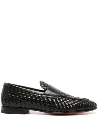 Santoni Mocassini penny in pellle - Nero