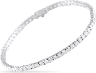 Luxury Bazaar 14K White Gold 4.65ct Diamond Tennis Bracelet MF12-081225