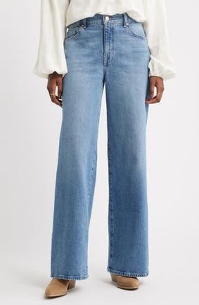 Treasure & Bond High Waist Denim Wide Leg Jeans in Blue Wash at Nordstrom Rack, Size 27