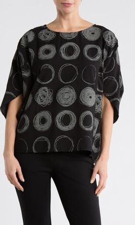 Patrizia Luca Scribble Dot Top in Black at Nordstrom Rack