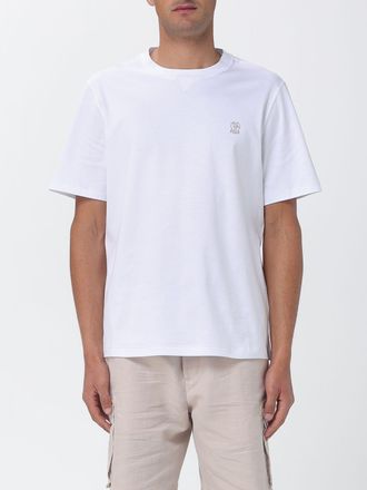 Brunello Cucinelli T-shirt in cotone con logo Brunello Cucinelli