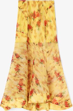 Ganni Skirt in Printed Shibori Organza - Size 8/10 Aurora