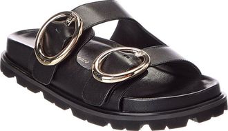 Stuart Weitzman Benni Leather Sport Slide