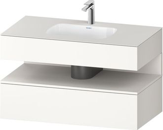 Duravit Qatego Lavabo Encastrado Con Base De Lavabo Consola, - Duravit