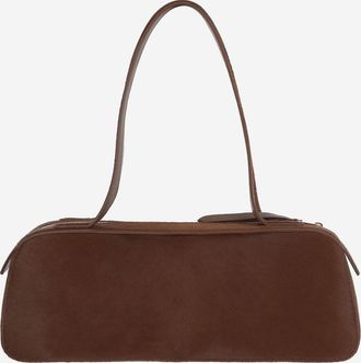 Khaite Womens Simona Leather Shoulder Bag Brown Calfskin Satchels & Cross Body