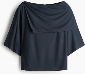H&M Jerseyshirt mit Cape-Detail - Blue