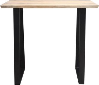 Miliboo Tavolo da bar in mango e metallo nero L120 cm vijay