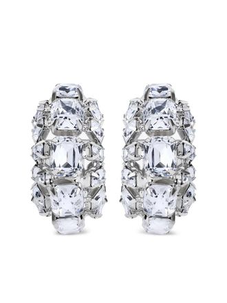 Area Orecchini a cerchio piccoli con cristalli - Argento