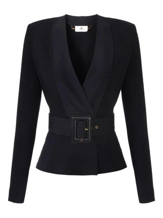 Elisabetta Franchi Knitted Belted Jacket